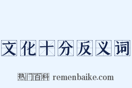 文化十分反义词是什么意思的图片